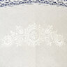 Комплект столового белья - серый лен с вышивкой и отделкой Вологодским кружевом, арт. 4c-512а