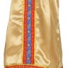 Русский народный костюм "Василиса" детский атласный золотистый сарафан и блузка