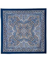 Павлопосадский шелковый платок (атлас) «Новелла», 89×89 см, арт. 846-13