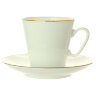 Чашка с блюдцем кофейная форма Черный кофе рисунок Золотой кантик ИФЗ