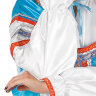 Русский народный костюм "Василиса" женский атласный голубой сарафан и блузка
