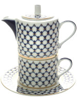 Подарочный набор для чая форма Соло рисунок Кобальтовая сетка ИФЗ